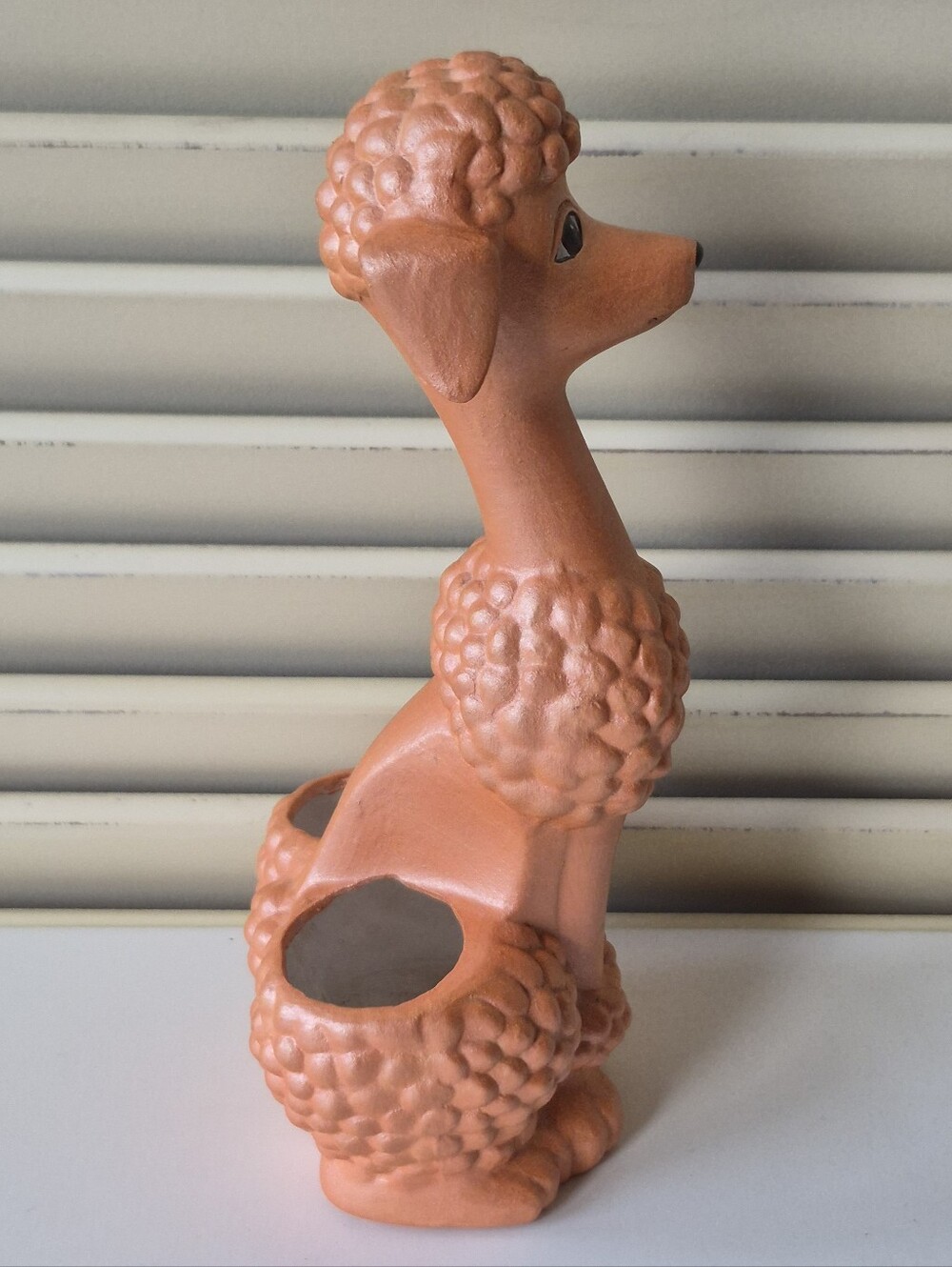 Vintage MCM Kitsch Coral Pink Poodle Lipstick Holder - Picture 2 of 8
